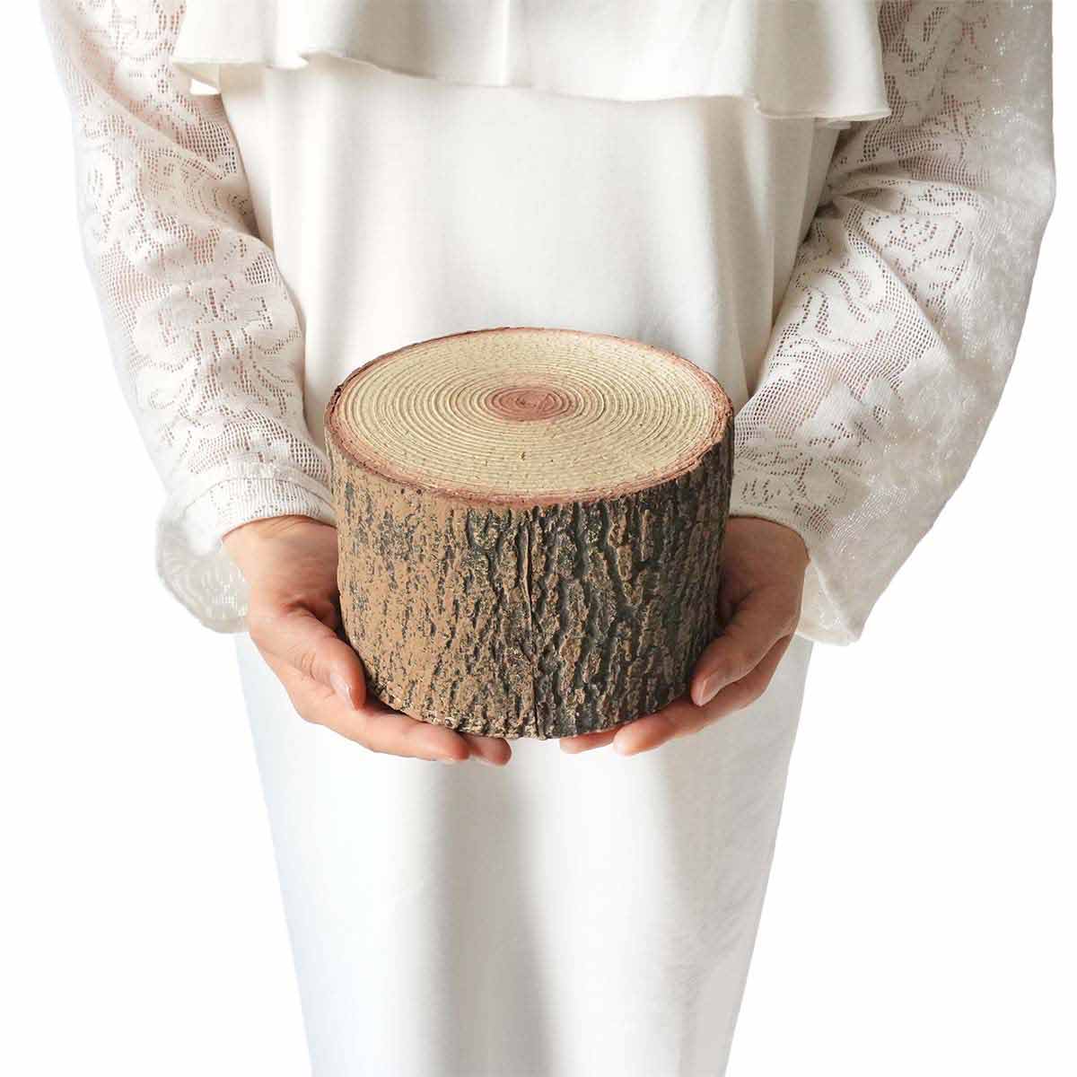 切り株オブジェ 直径18×高さ2.5cm