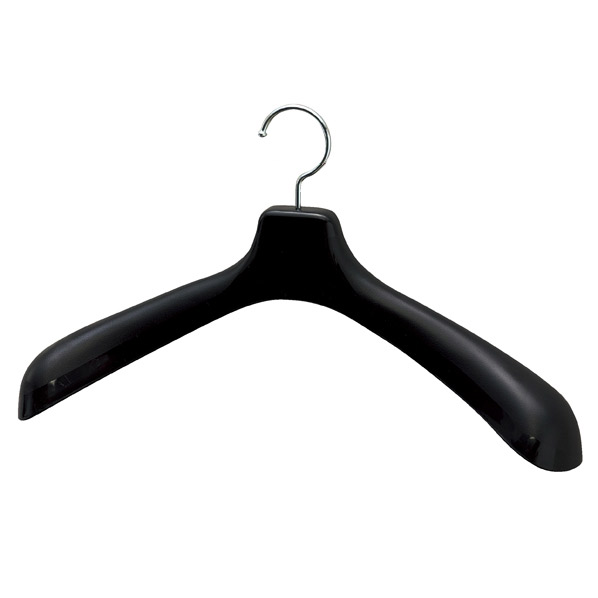 プラスチック製ジャケット用ハンガー 黒 幅40cm