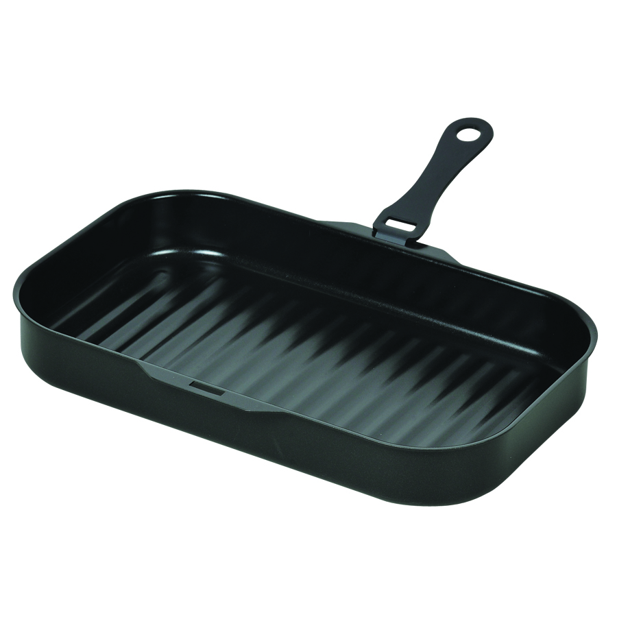 セラクッキング ハンドル付角型グリルパン30×18cm(ウェーブ) HB-2590