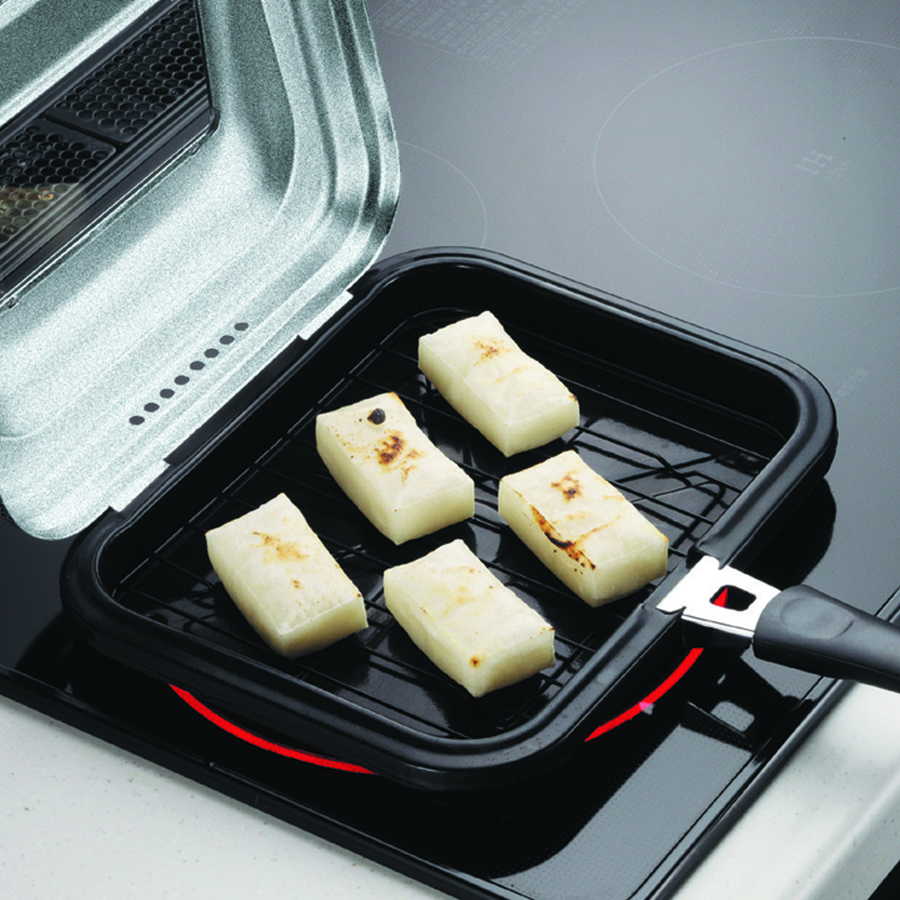 こんがり工房 IH対応ガラス窓付ロースター H-8578