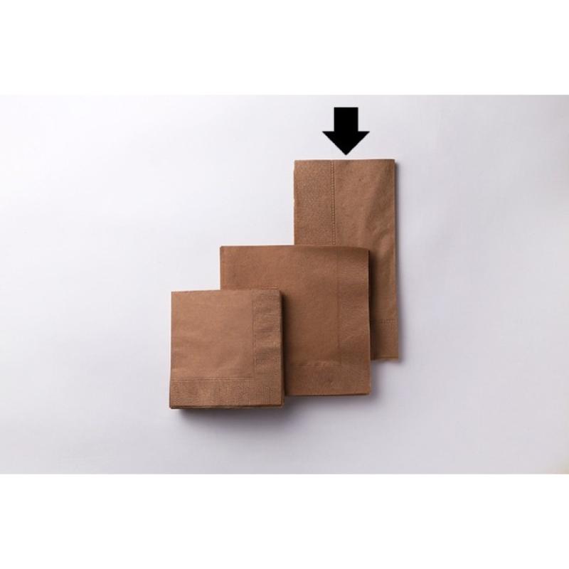 店舗資材 2P8ツ折りカラーナプキン(マロングラッセ) LUC-28