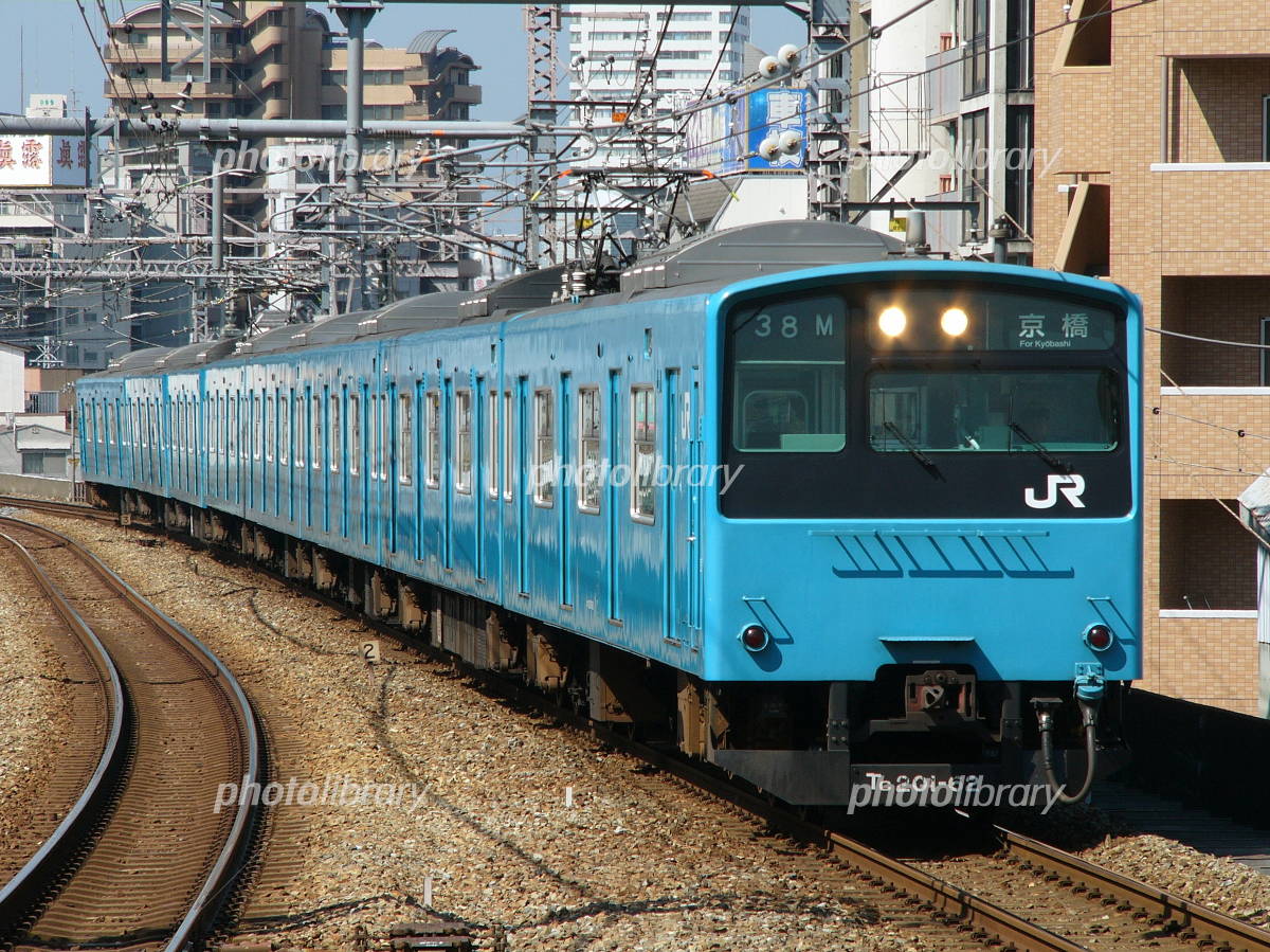 大阪環状線201系 スカイブルー 写真素材 [3535064] - フォトライブラリー
