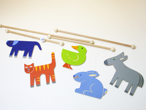 木のおもちゃ カルテット / モビール「ろば」|ヘラー社(ドイツ)