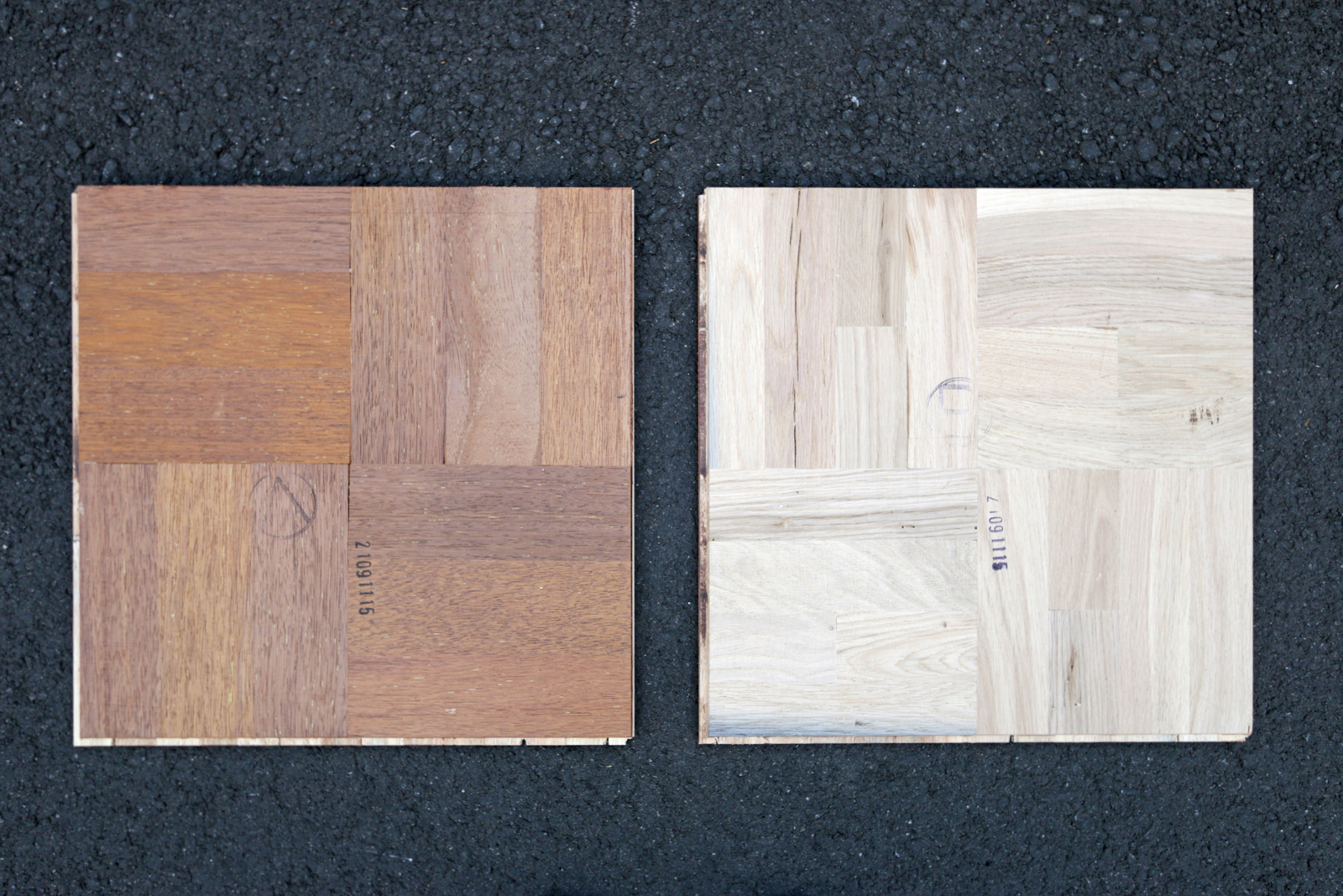 パーケットフローリング オーク大柄/無塗装 B（バラ売り） | FL-FL002