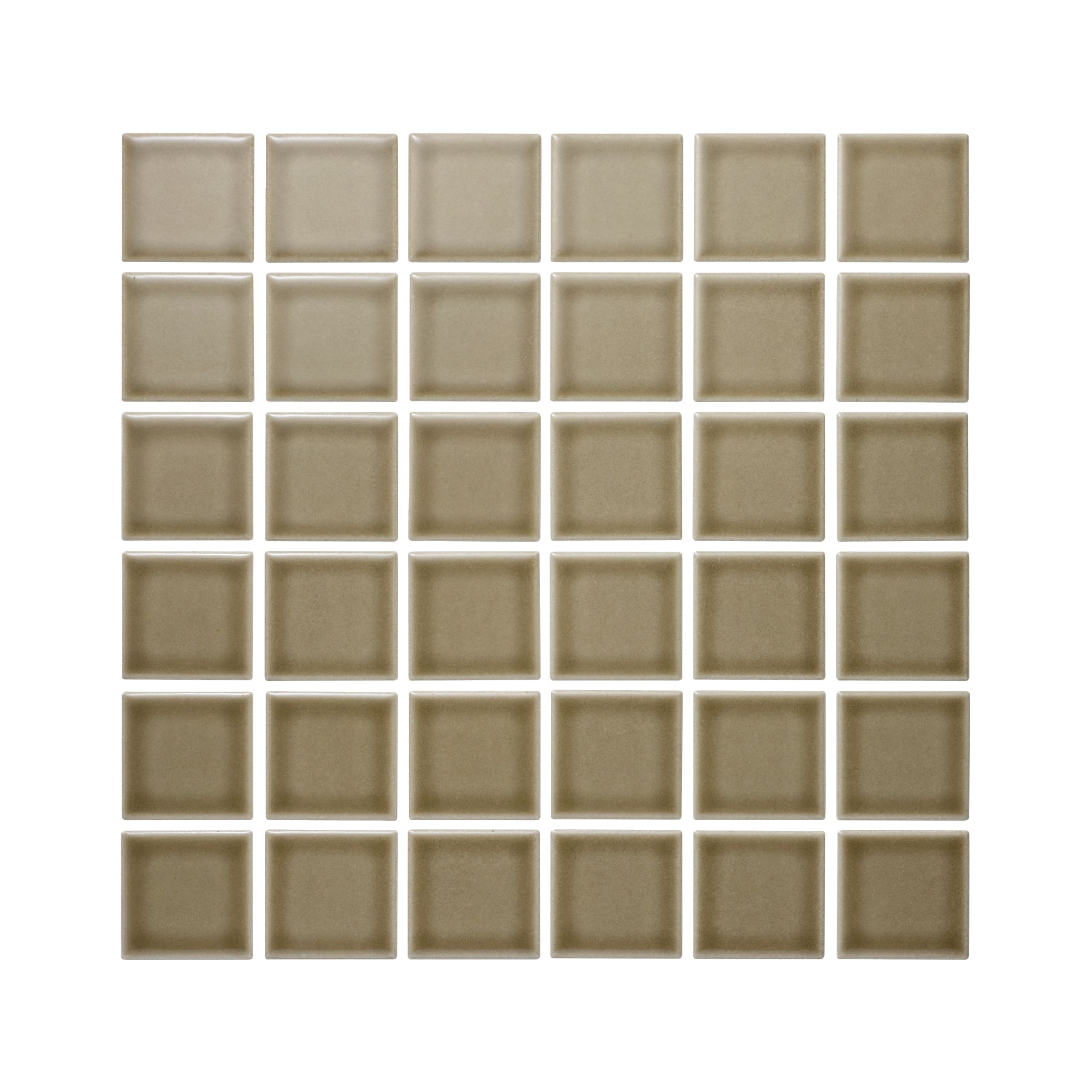 水彩タイル 50角 バーントアンバー（シート） | WL-TL009-01C-G141