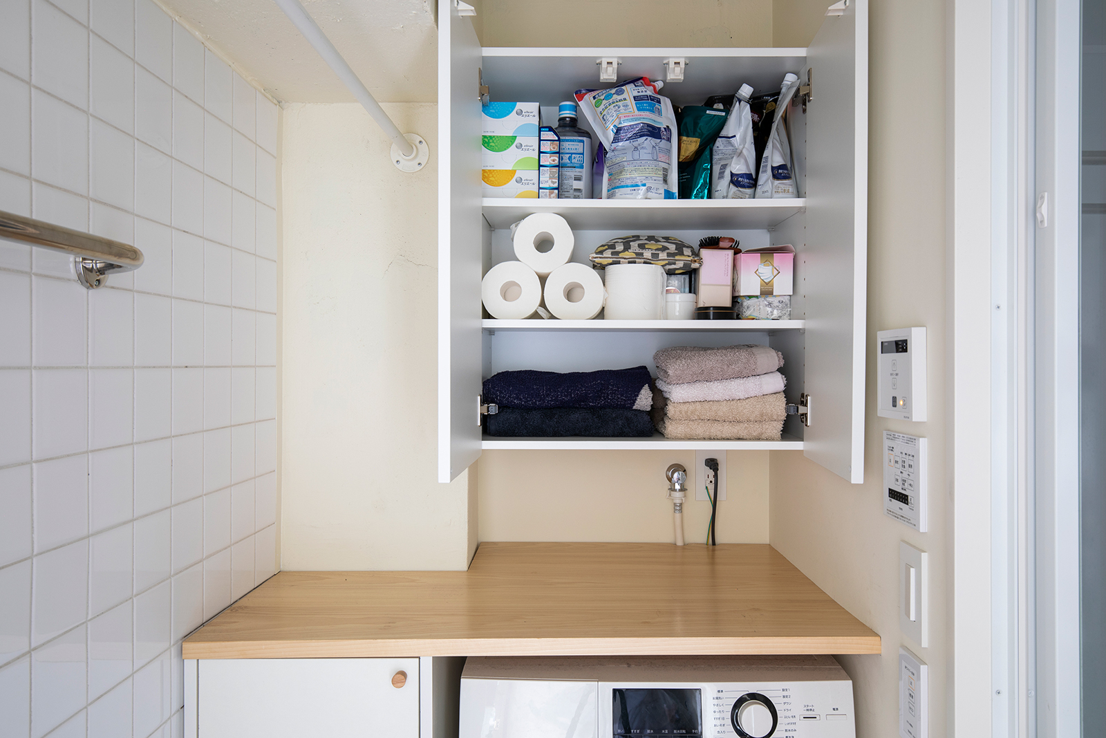 オーダー吊り戸棚 開き扉 シナ W250～459 | KB-KC024-09a-G183