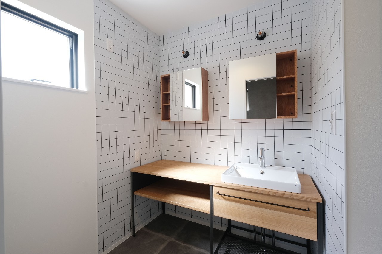 棚付きボックスミラー バーチ | KB-AC018-05-G141 | ミラー | 洗面