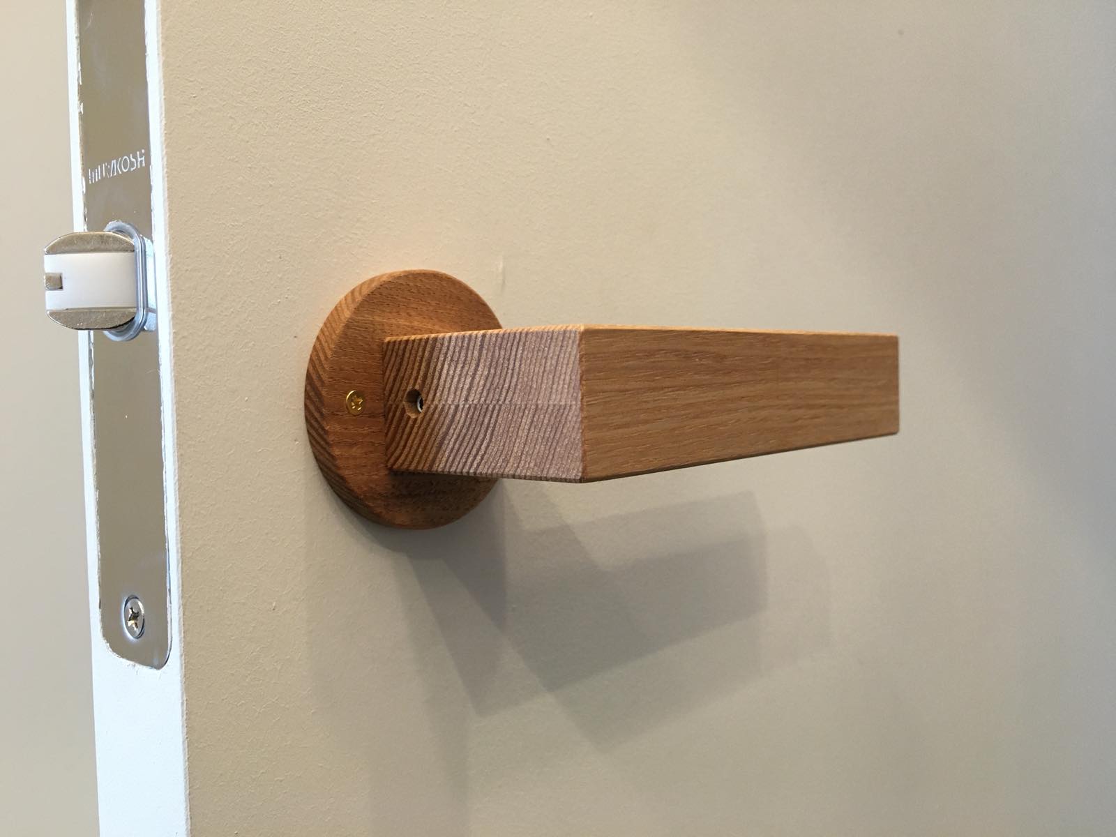 木のドアパーツ レバーハンドル タモ | PS-HD010-02-G185 | ドアノブ