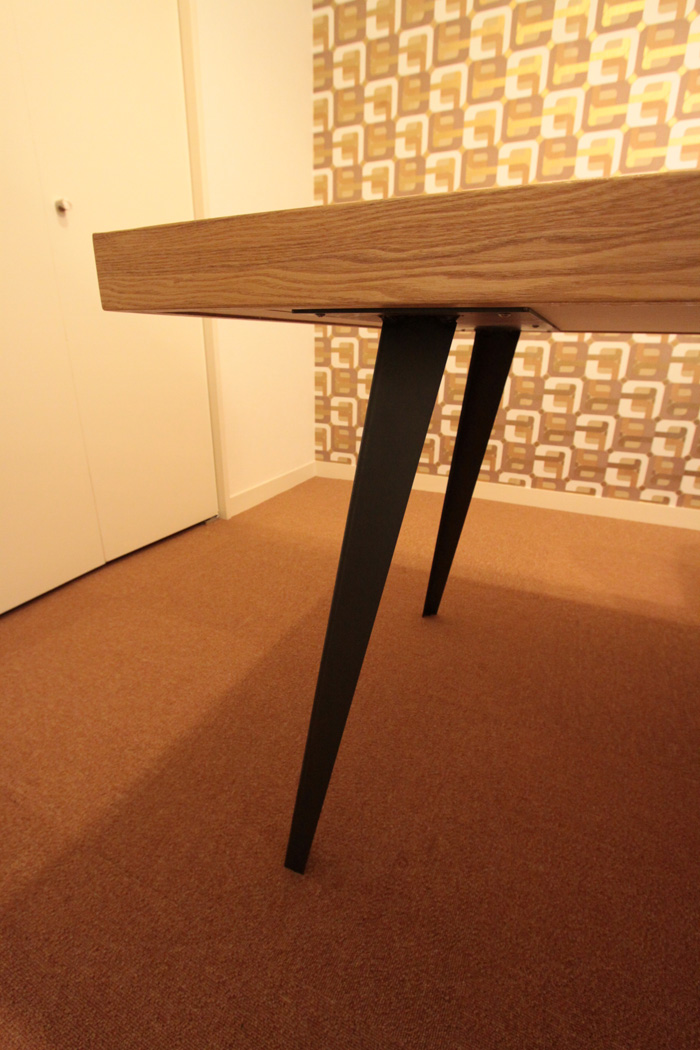 スチールプレート脚 H680 4本セット | PS-TB006-01-G136 | テーブル脚