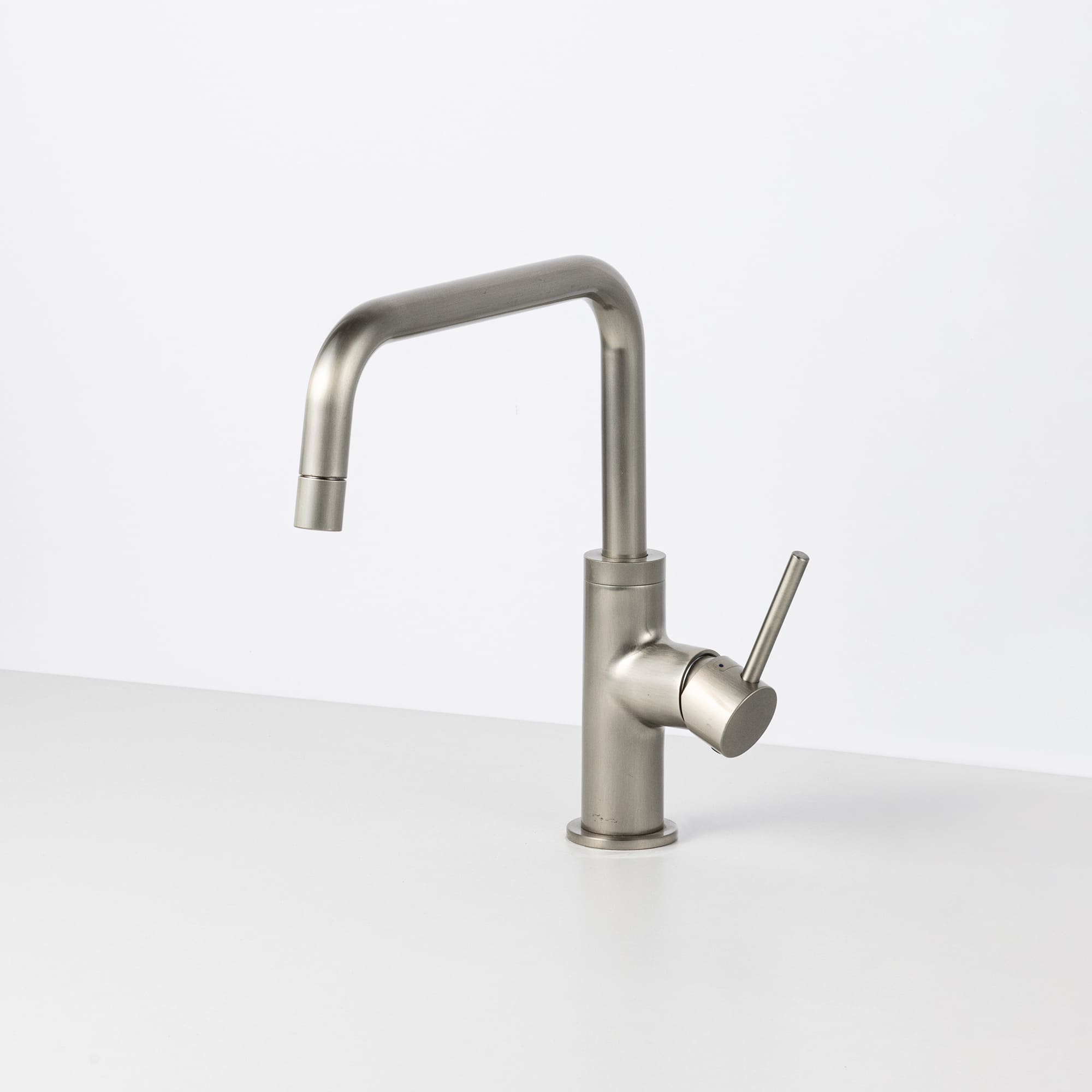 ニッケルサテン水栓 ベントネック混合栓 | KB-TP005-01-G141