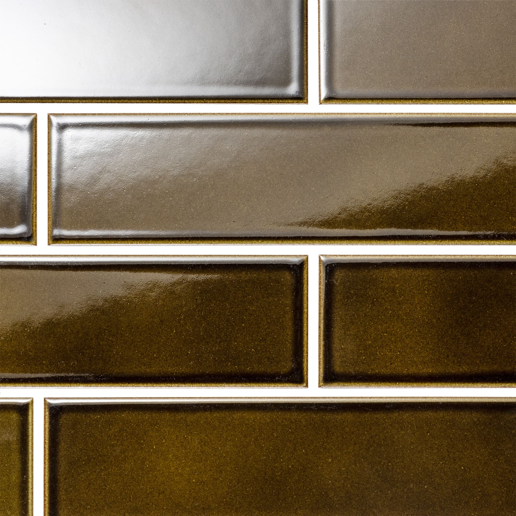 レトロエイジタイル オリーブ 二丁掛（バラ売り） | WL-TL014-03P-G141