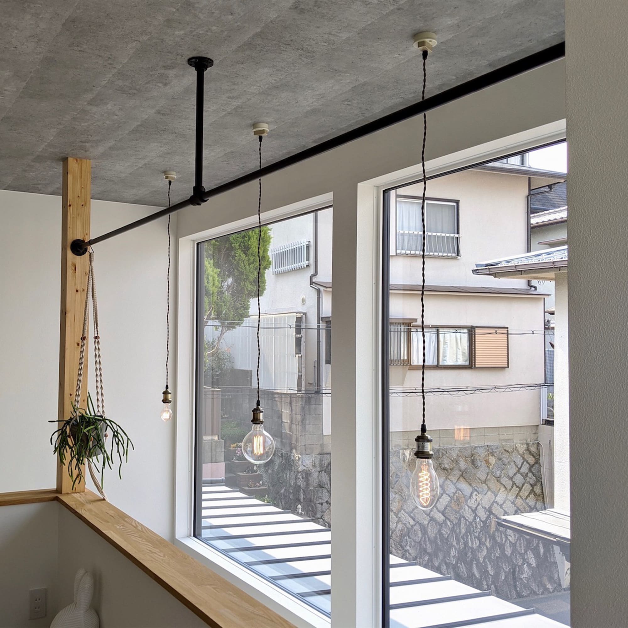 アイアンハンガーパイプ T型-天井吊タイプ | PS-HB008-03-G192