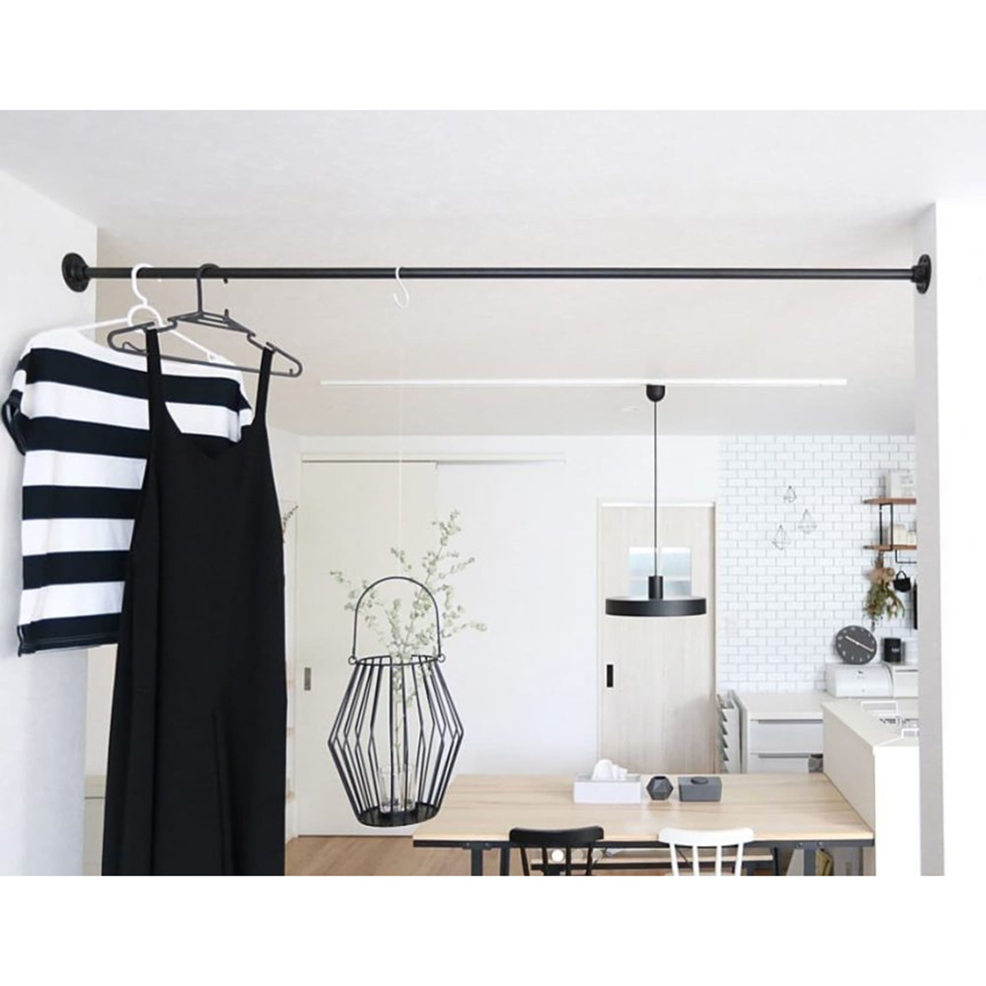 アイアンハンガーパイプ 一文字タイプ | PS-HB008-01-G192 | ハンガー