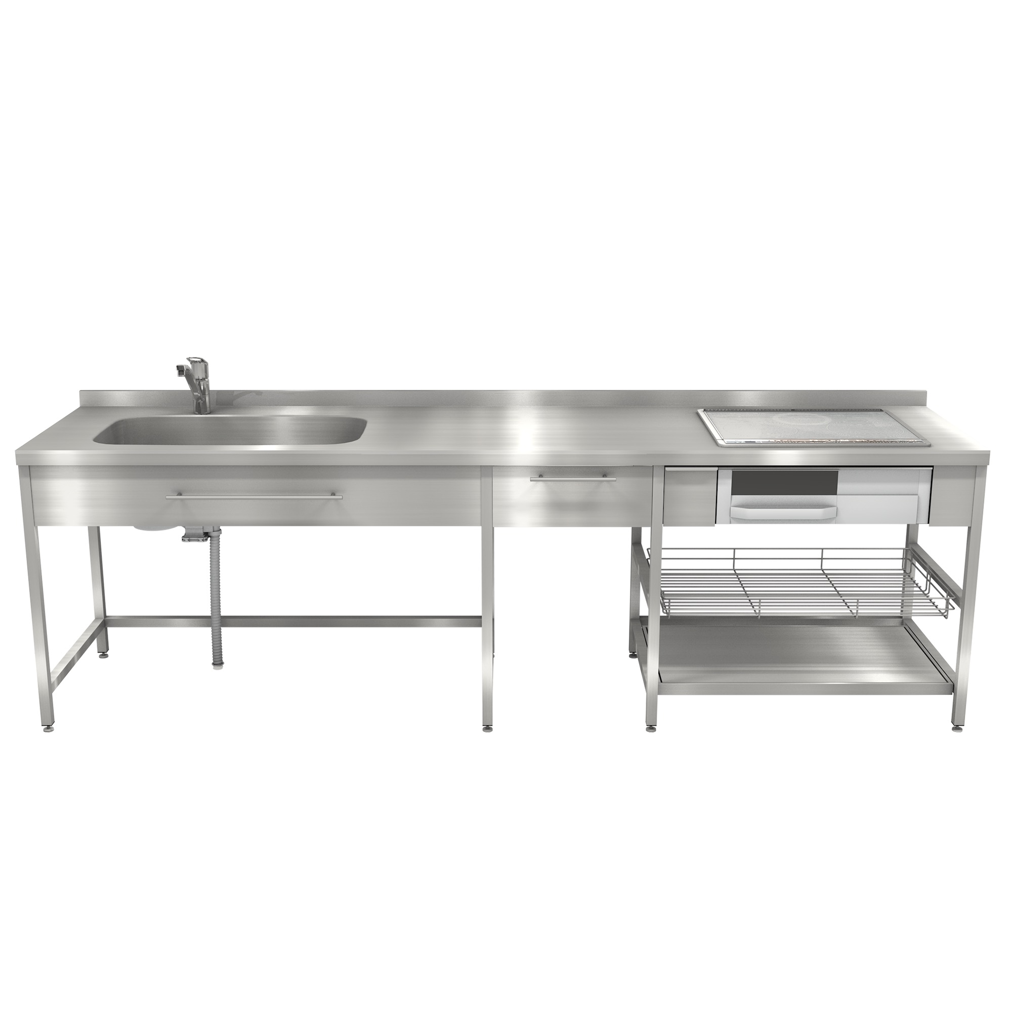 ステンレスフレームキッチン W2700×D650 | KB-KC005-05-G078