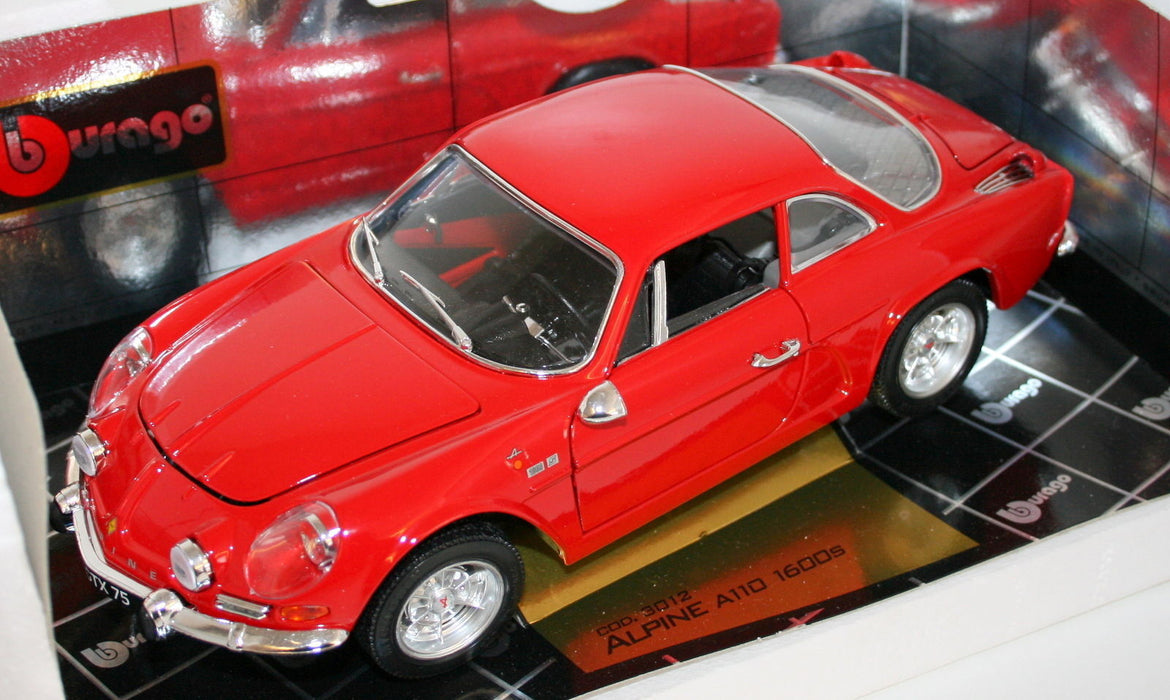 BURAGO 1/18 3012 ALPINE A110 1600S 1971 RED — R.M.Toys Ltd