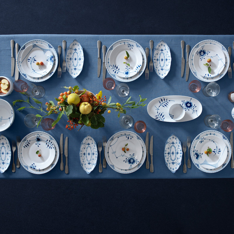 ブルーフルーテッド ハーフレース ピックルディッシュ 24.5cm|ロイヤル