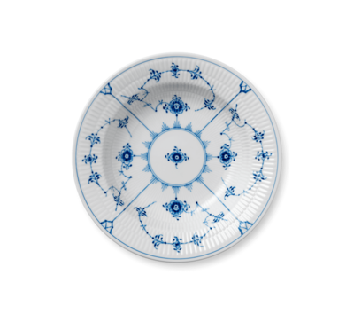 ブルーフルーテッド プレイン ディーププレート 21cm|ロイヤル