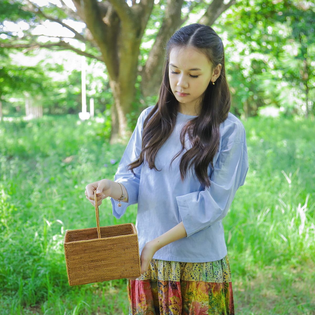 リモコン立て2枠 持手付き (RCB268) Rosily(ロージリー) バリ島 アタ