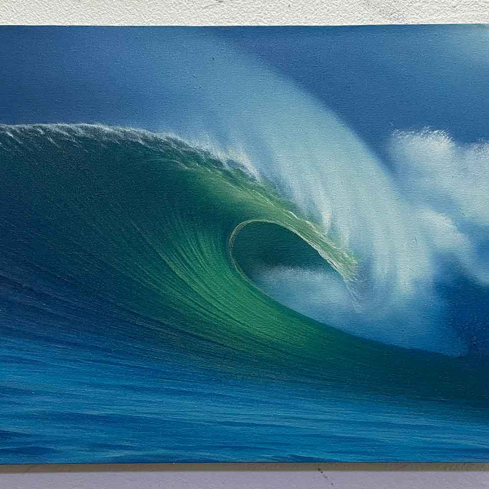 楽天市場】絵画 波の絵 Goes Windy 40×30cm 青い 海 アートパネル 青