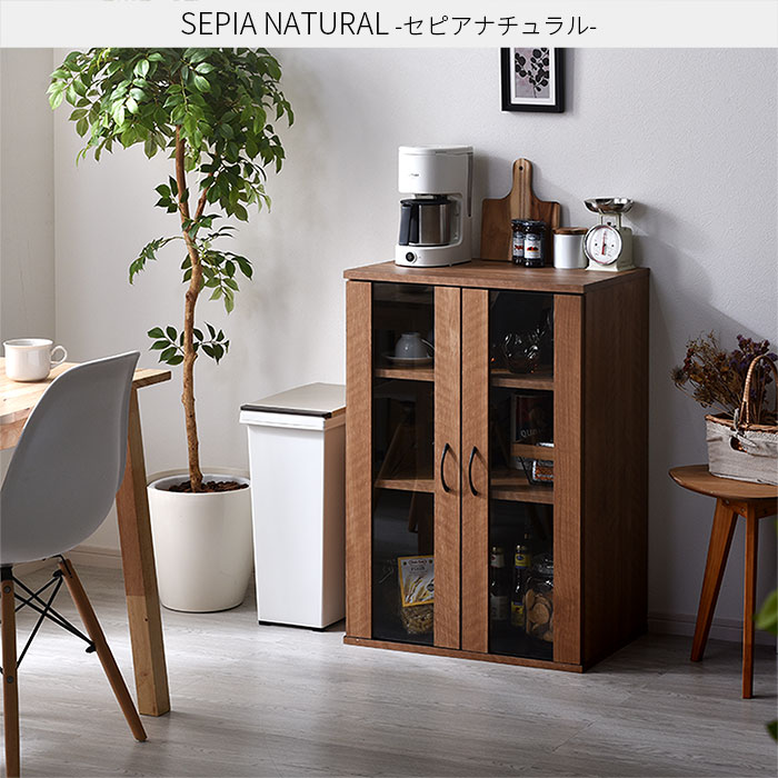 組み合わせキッチン収納 リヨンシリーズ ガラス扉｜ユニットシェルフ