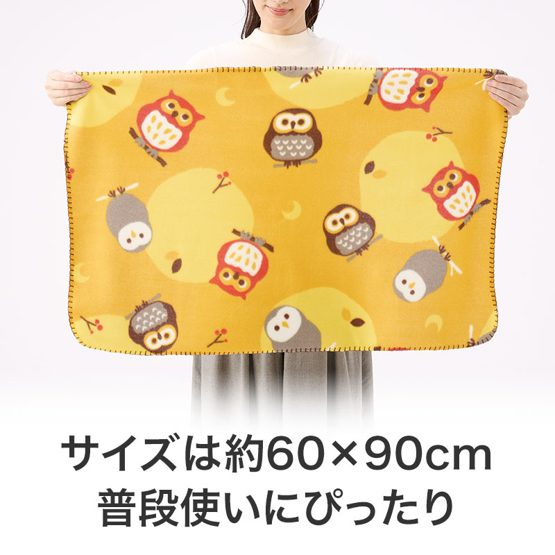 良いこといっぱいありますように ふくろうブランケット｜リビング