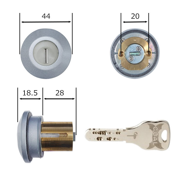 GOAL,ゴール GOAL STK2,STK2 三協アルミ向け GPシリンダー WD9700 交換