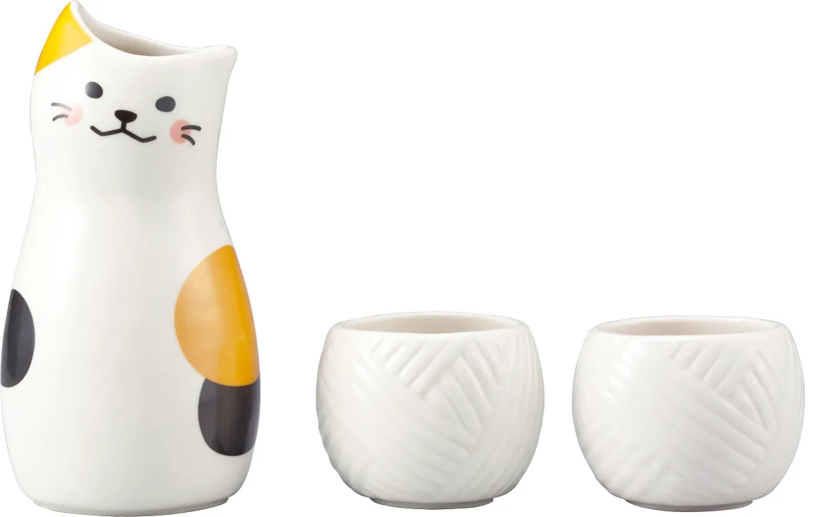 やきものの街、瀬戸市発祥のブランド!薬師窯!】錦彩七福神招き猫(8.5号