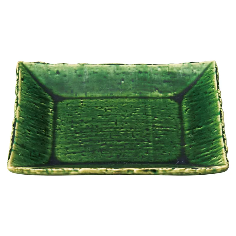 織部三昧 総織部正角皿（6.0）(和風正角皿(小サイズ))|食器通販の陶磁庵