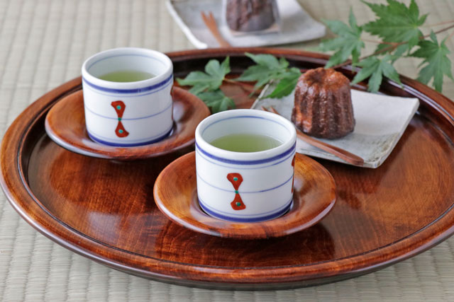 砥部焼の和食器 梅山窯の湯呑 【砥部工房 からくさ】