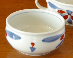 砥部焼の和食器 梅山窯のスープカップ 【砥部工房 からくさ】