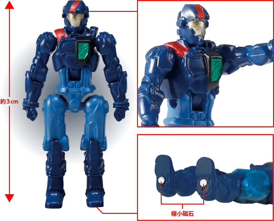 ダイアクロン 隊員 ブルー ホワイト 他 6点 当時物 タカラ