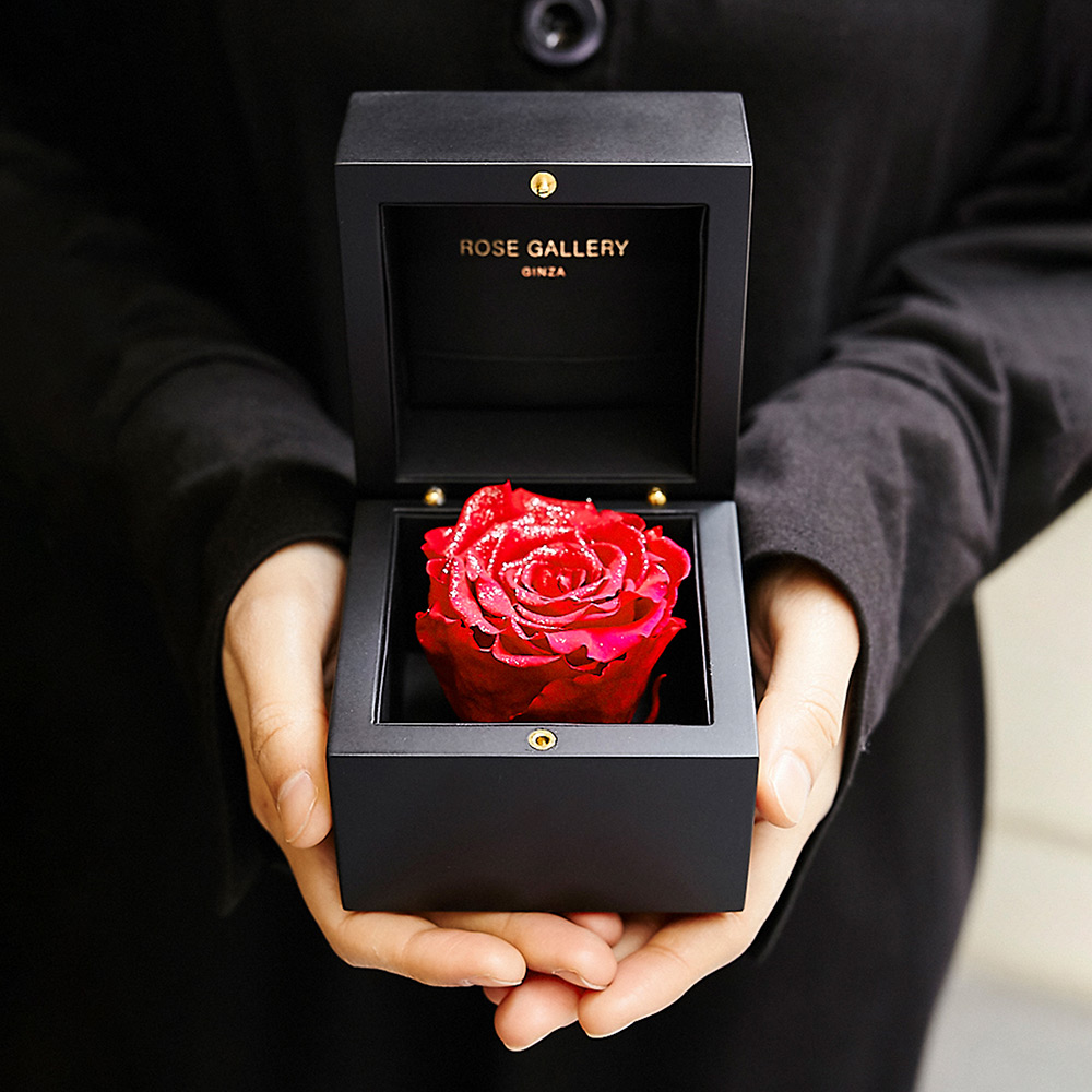 プリザーブドフラワー ダイヤモンドローズ（M）ブライトレッド | 商品