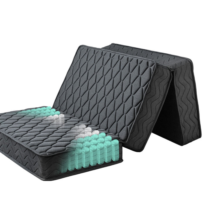 ダブル］RENEW ポケットコイルマットレス 三つ折り 極厚20cm 体圧分散