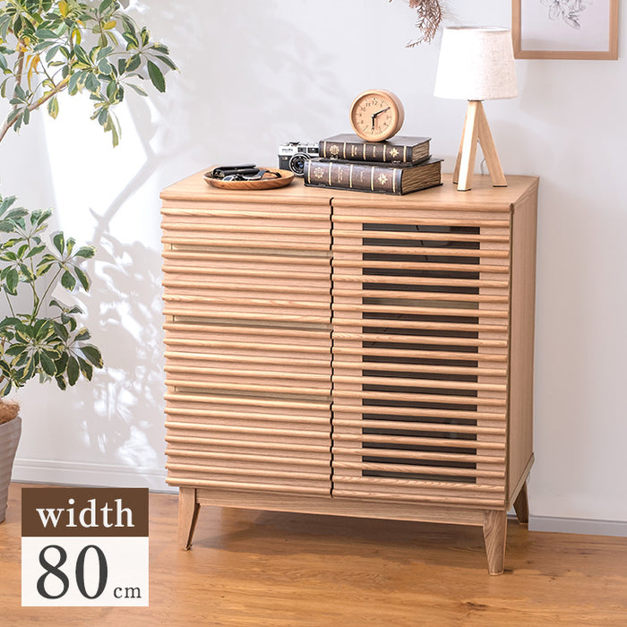 幅80cm] アゼル サイドボード 木製 【超大型商品】〔71020113