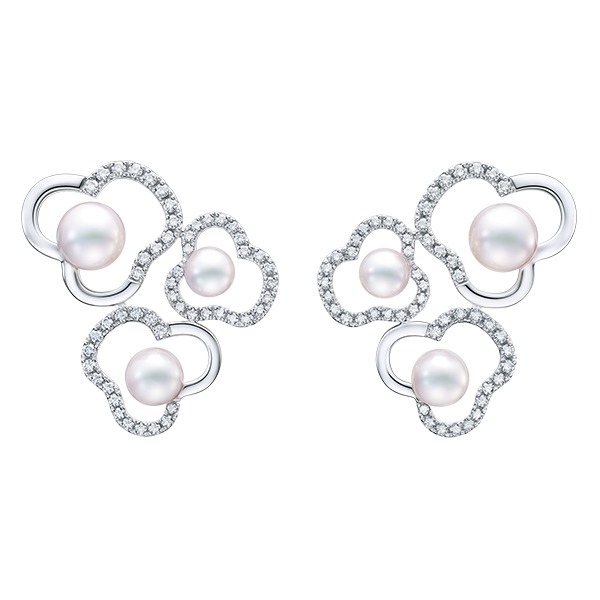 チャンツ ダイヤモンド パヴェ イヤリング E-4472-18KWG|イヤリング