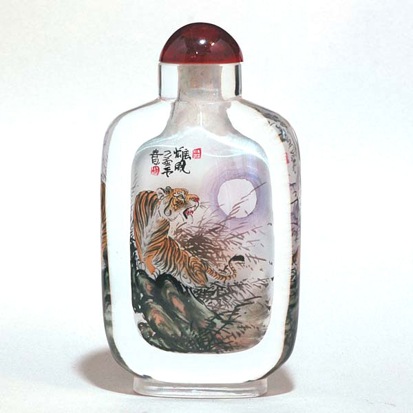 内絵鼻煙壺No9／虎 - 横浜中華街天宝堂本店