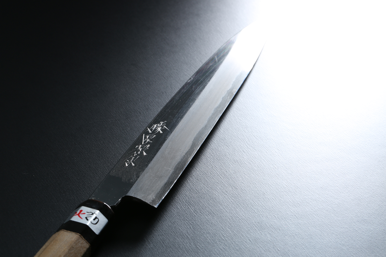 8743切付柳刃包丁9寸鏡面仕上げ刺身包丁 刃は究極の切れ味 黒檀黒水