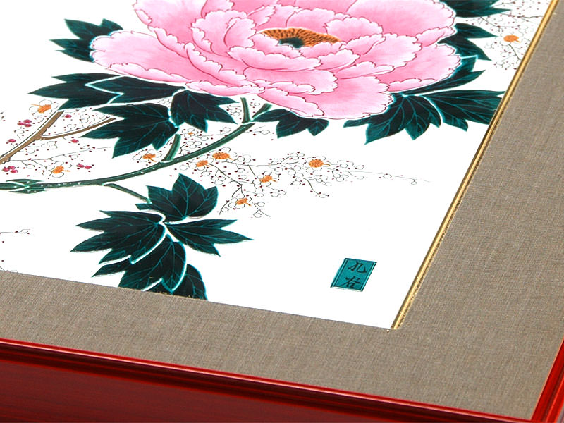 九谷陶額(陶板画) 牡丹 48696CCY | タイルライフ アウトレットタイル
