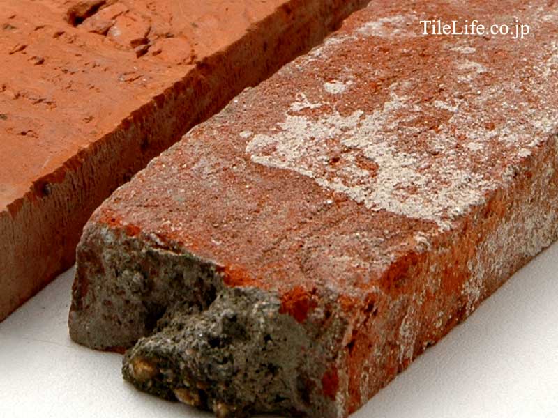 スライスレンガ 古煉瓦 赤大 内外ミックス 26969SJA | タイルライフ