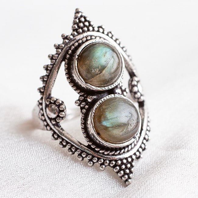 インドのトライバル天然石リング シルバー の通販 - TIRAKITA.COM