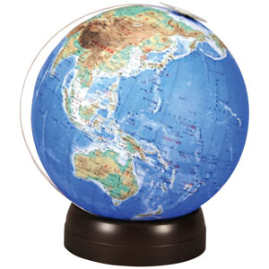 UCHIDASウチダス無軸地球儀 地勢版 球形260mm: 学習支援用品