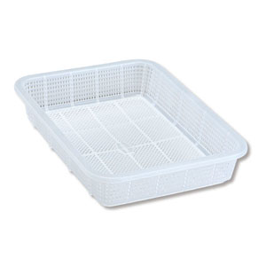 UCHIDASウチダス角カゴ深型 大 クリア 透明 K5442C: 日用品