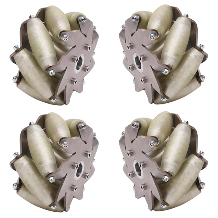 152mm高耐荷重メカナムホイール(PUローラー) 4個セット (14169