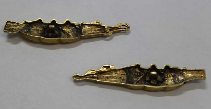 五扇図目貫 無銘 加賀金工 <span style=