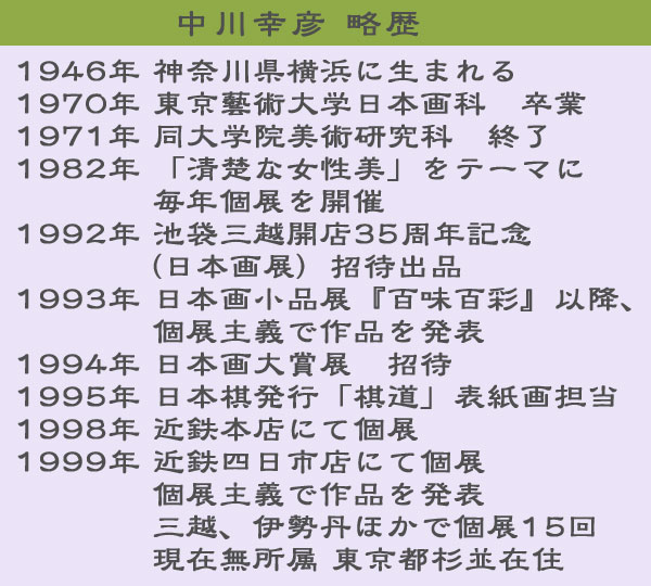 花鳥の掛け軸 中川幸彦作 川蝉