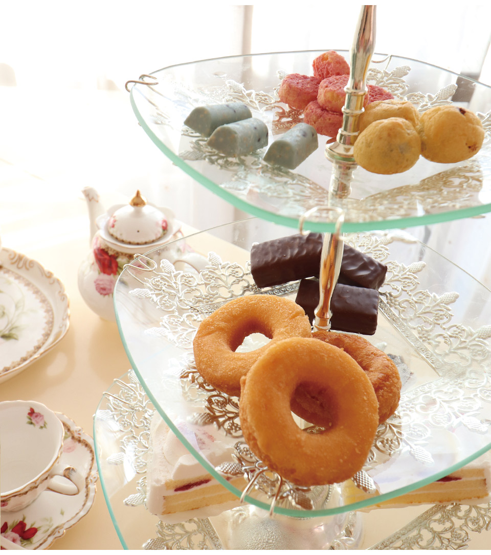 ケーキスタンド(プレートスタンド) 3段 レース｜おしゃれインテリア