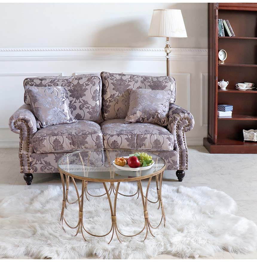 アイアンガラス センターテーブル Φ73cm｜おしゃれインテリア 家具通販