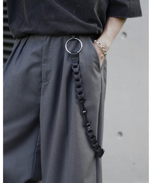 ウォレットチェーン 本革サークルパーツレザーウォレットチェーン