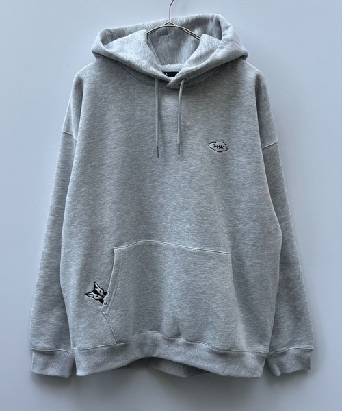 T-MAC OUTING トレーナー スウェット T-MAC キツネのぞき刺繍 オーバー