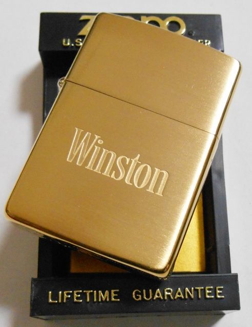 ☆ウィンストン！Winston 1992年 Solid Brass ロゴマーク ZIPPO